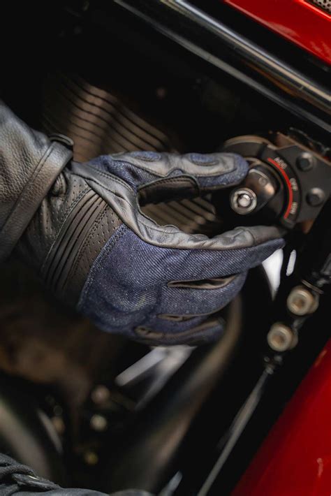 Glove Manufacturing Process Vance VL480B Denim & Leather Motorcycle Gloves